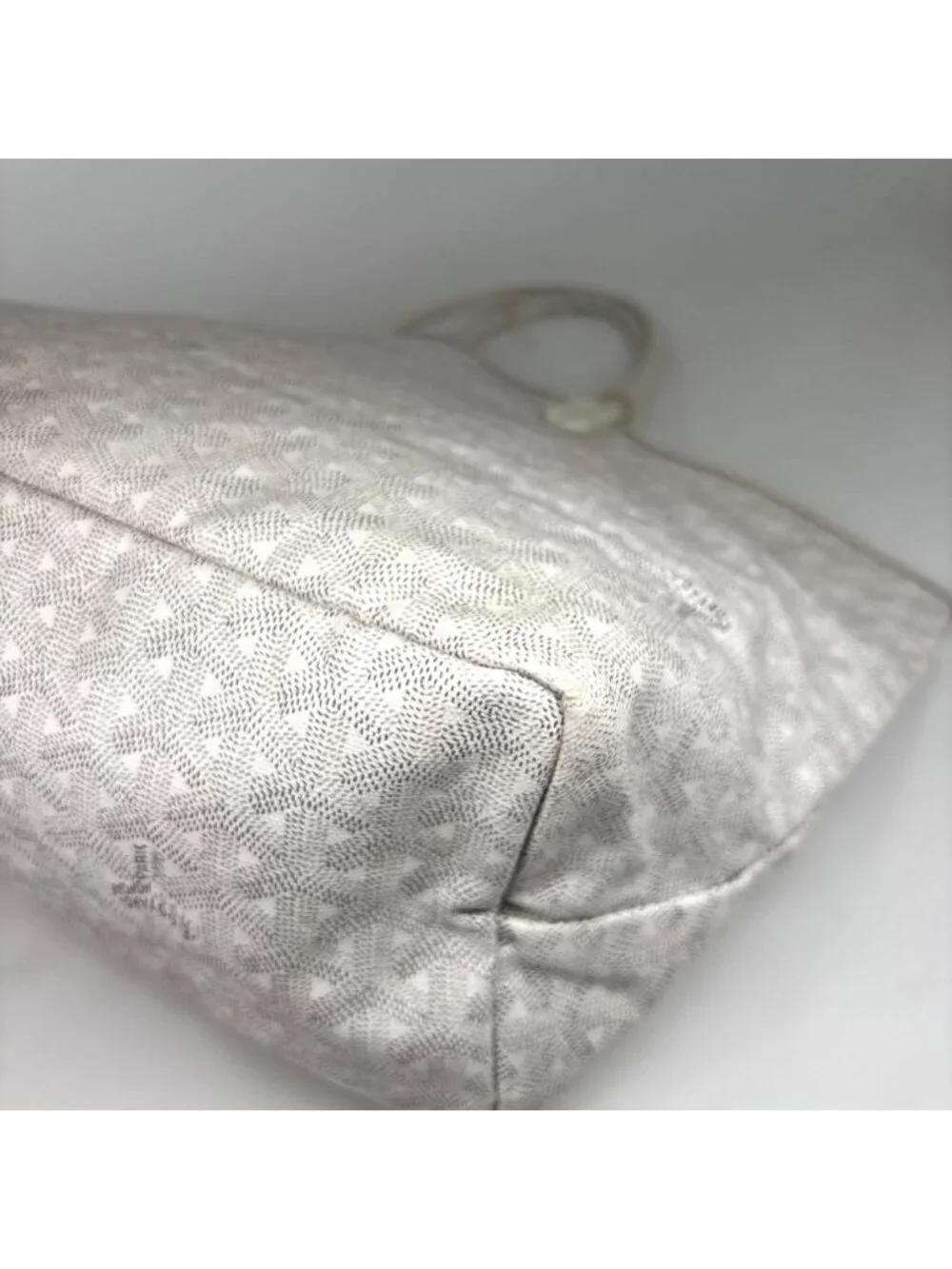 Goyard Saint Louis PM Tote Shoulder Bag White